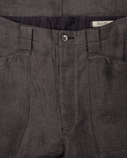 lost & found MotivMfg MotivMfg Capsule Deck Pants Duble Face Linen Serge/Aubergine