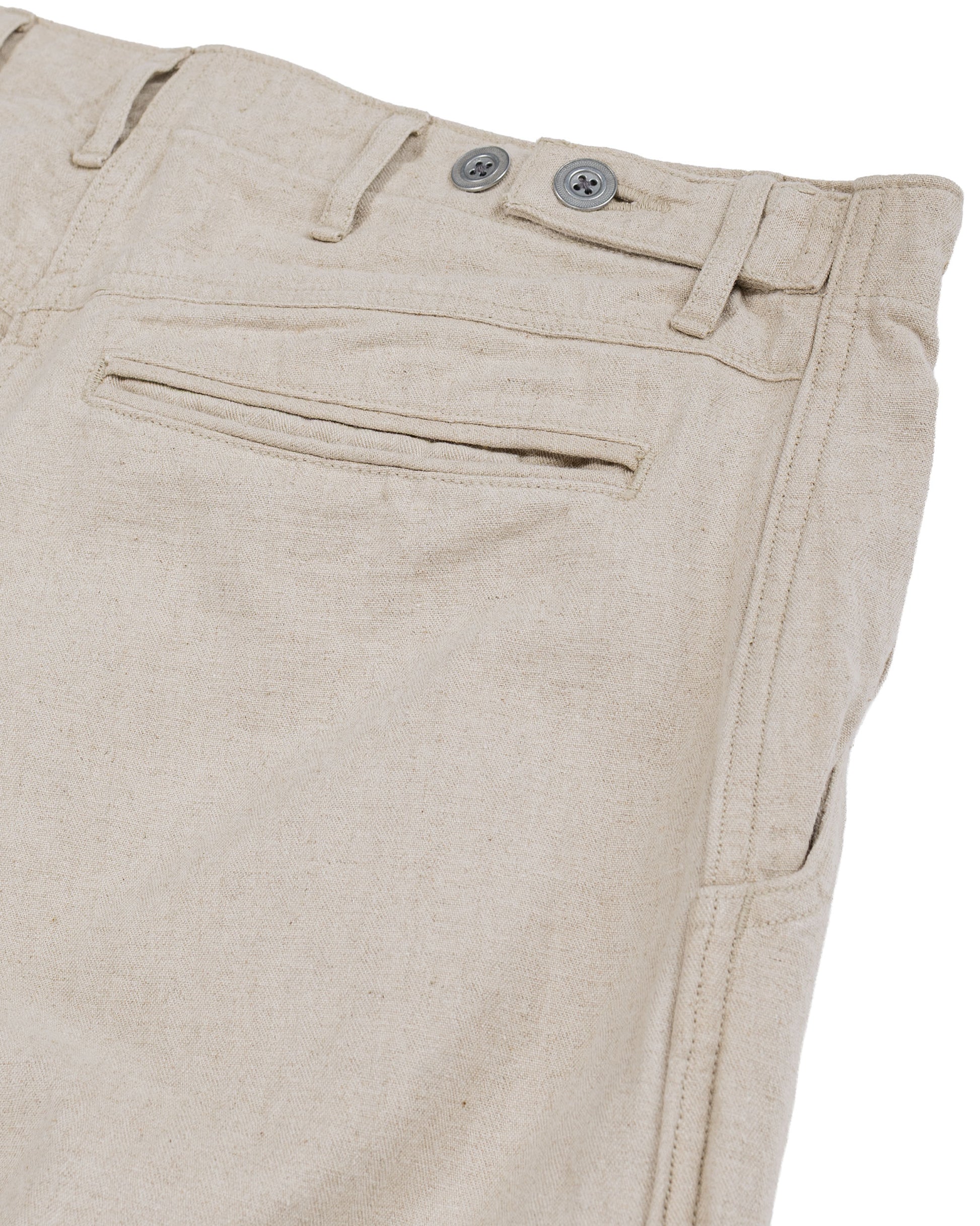 lost & found NICENESS NICENESS L.Bliss Natural Herringbone Utility Pants