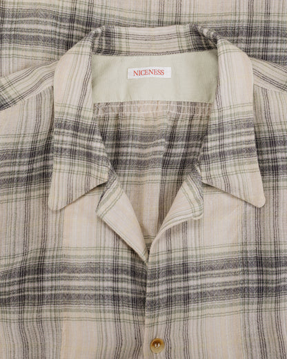 lost & found NICENESS NICENESS Thom Open Collar Jacket Shirt Light Green
