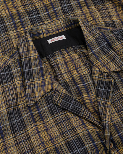 lost & found NICENESS NICENESS Thom Open Collar Jacket Shirt Yellow