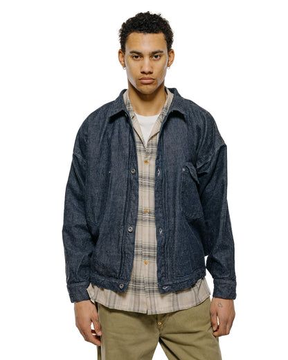 lost & found NICENESS NICENESS Thornhill Raw Denim Tracker Jacket Indigo