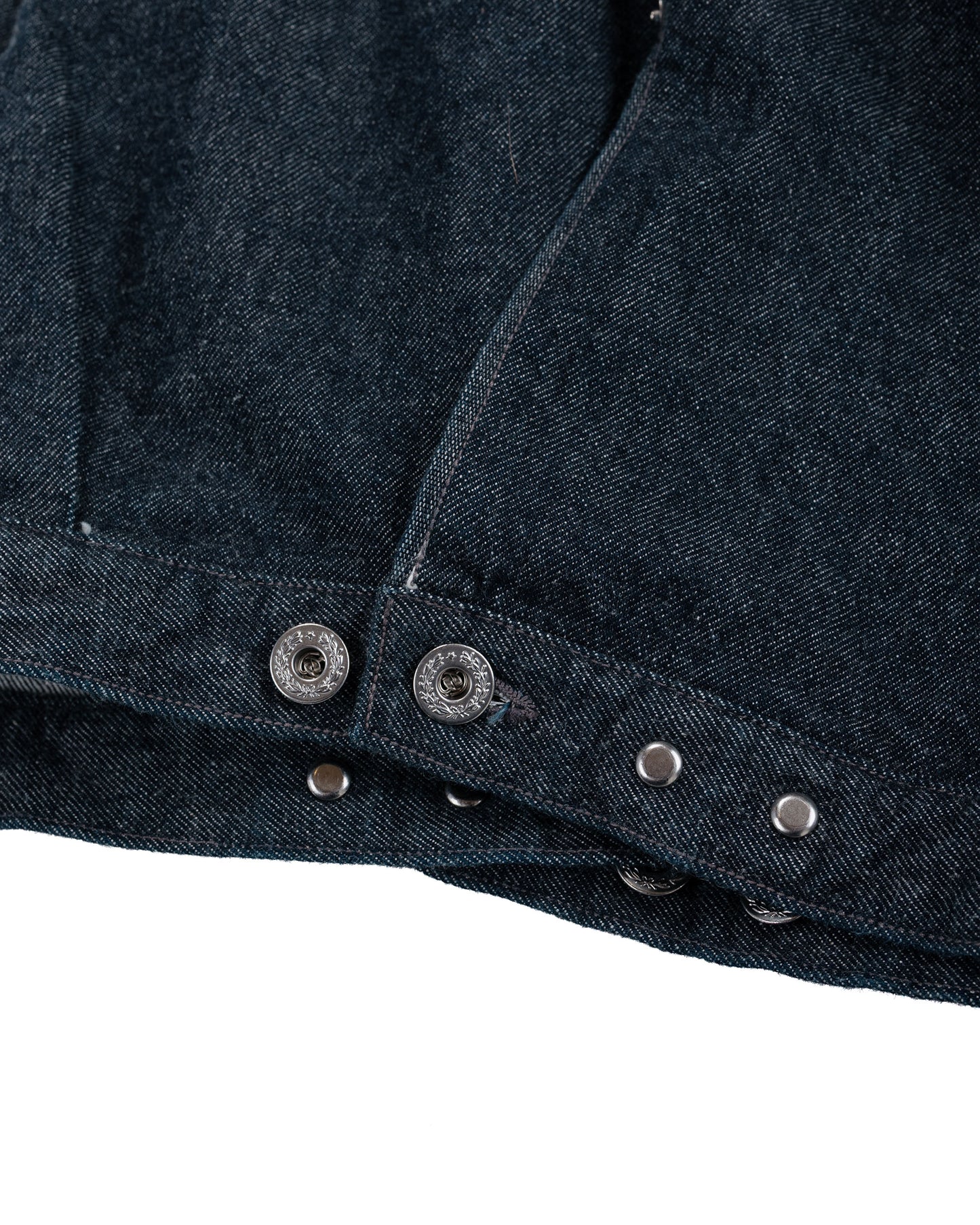 lost & found NICENESS NICENESS Thornhill Raw Denim Tracker Jacket Indigo