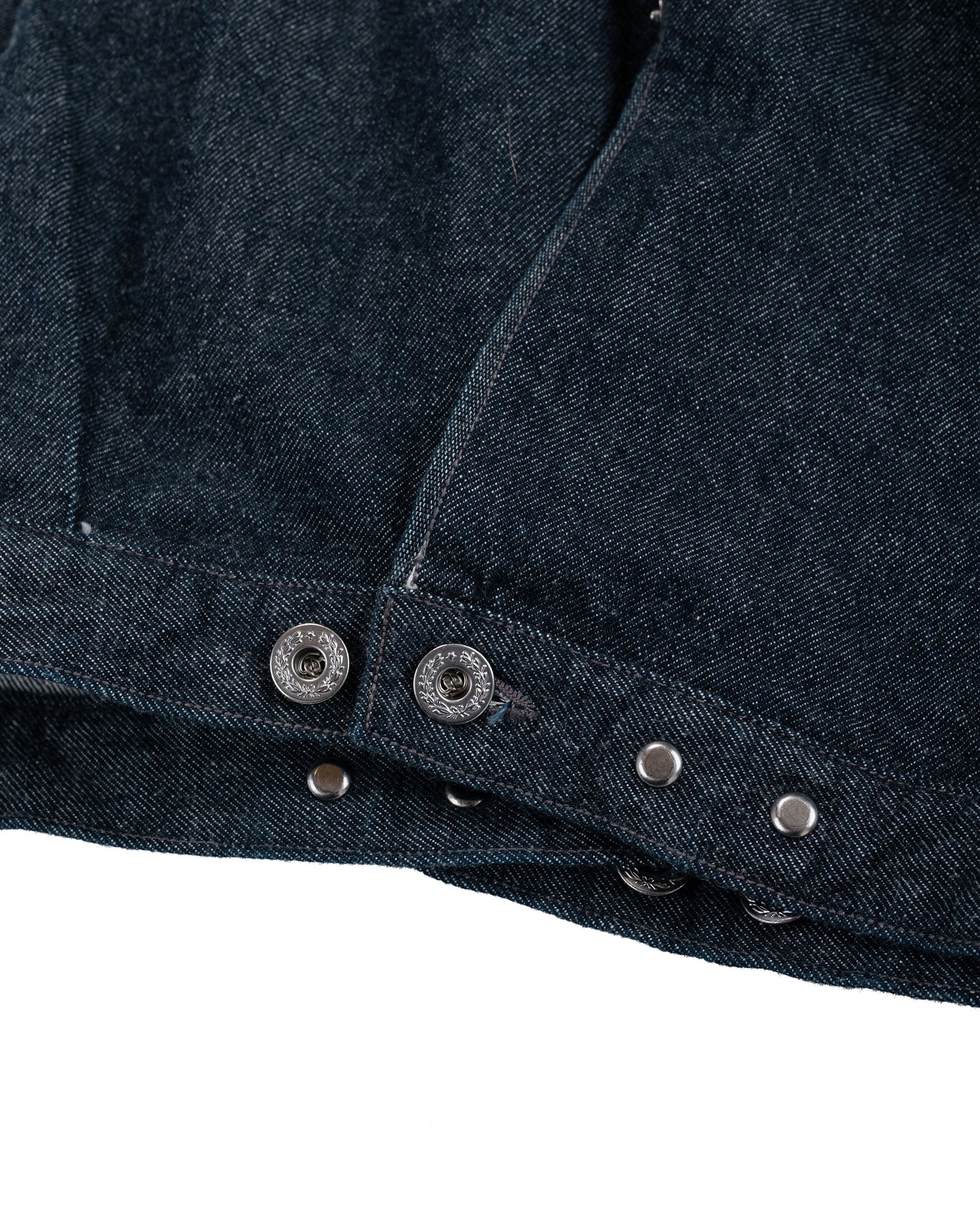 lost & found NICENESS NICENESS Thornhill Raw Denim Tracker Jacket Indigo