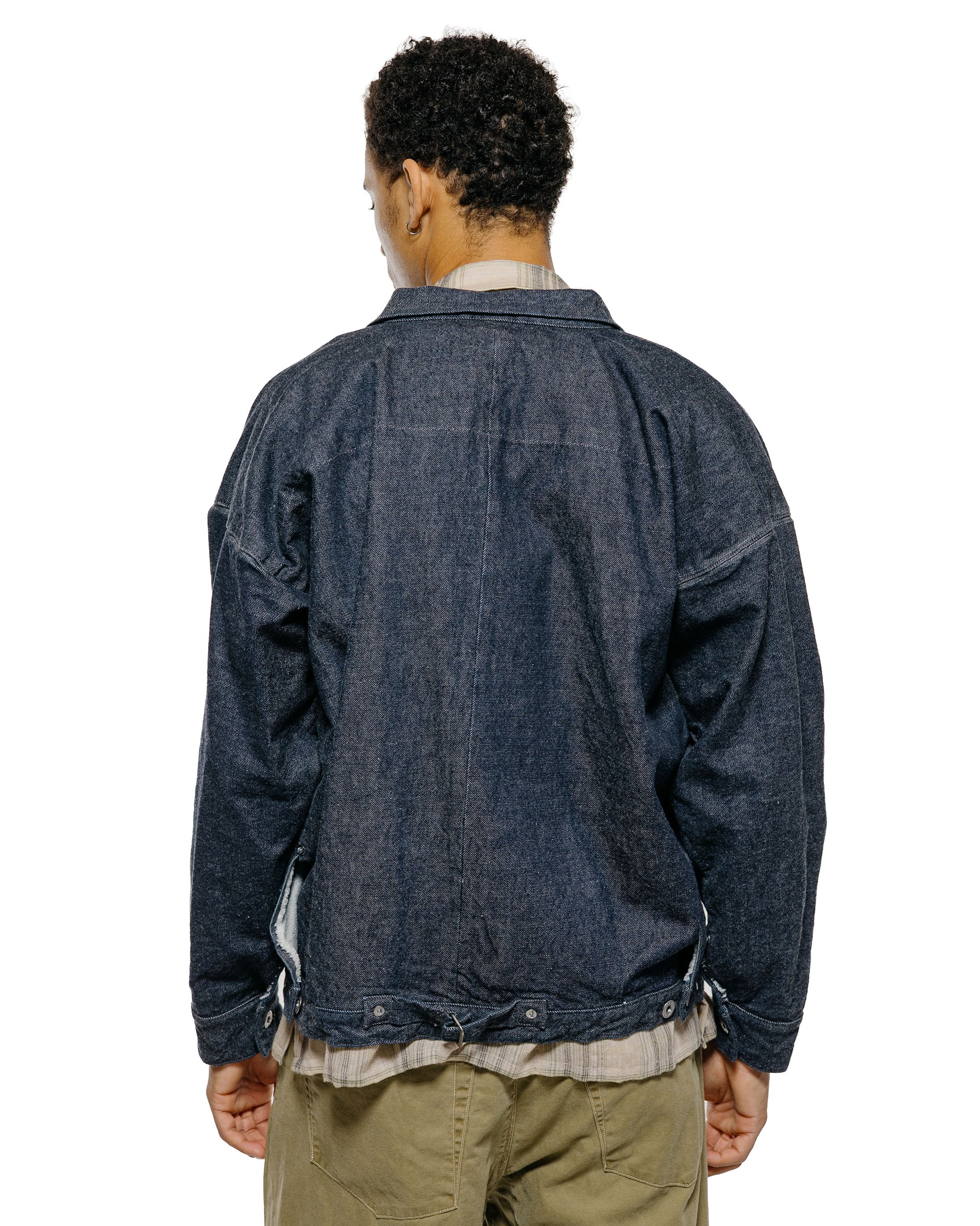 lost & found NICENESS NICENESS Thornhill Raw Denim Tracker Jacket Indigo