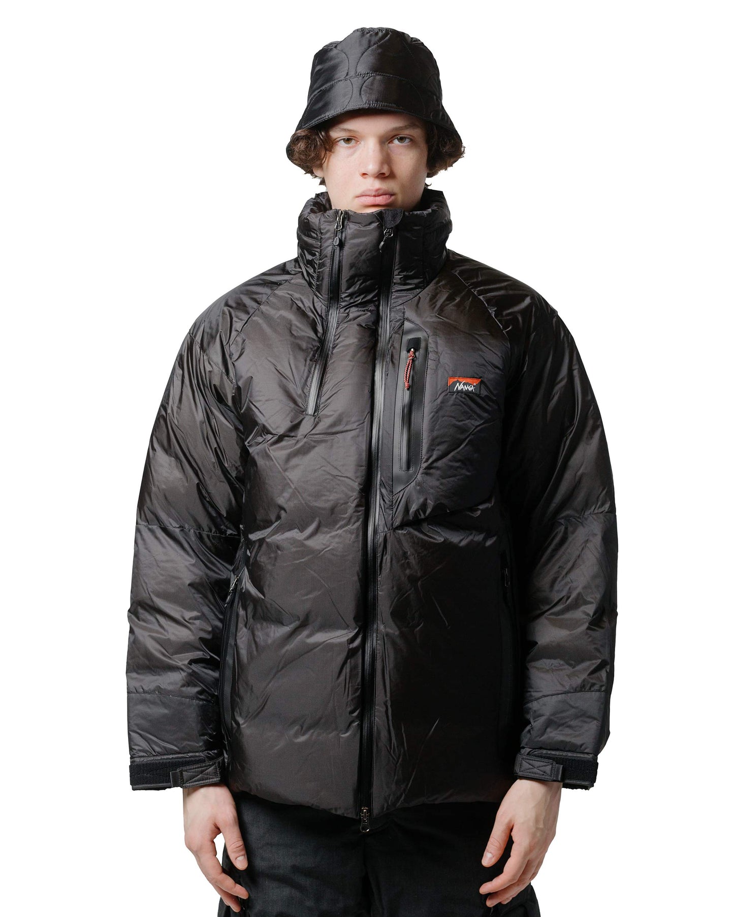 lost & found Nanga Nanga Aurora Tex Light Stand Collar Down Jacket Mikami Black
