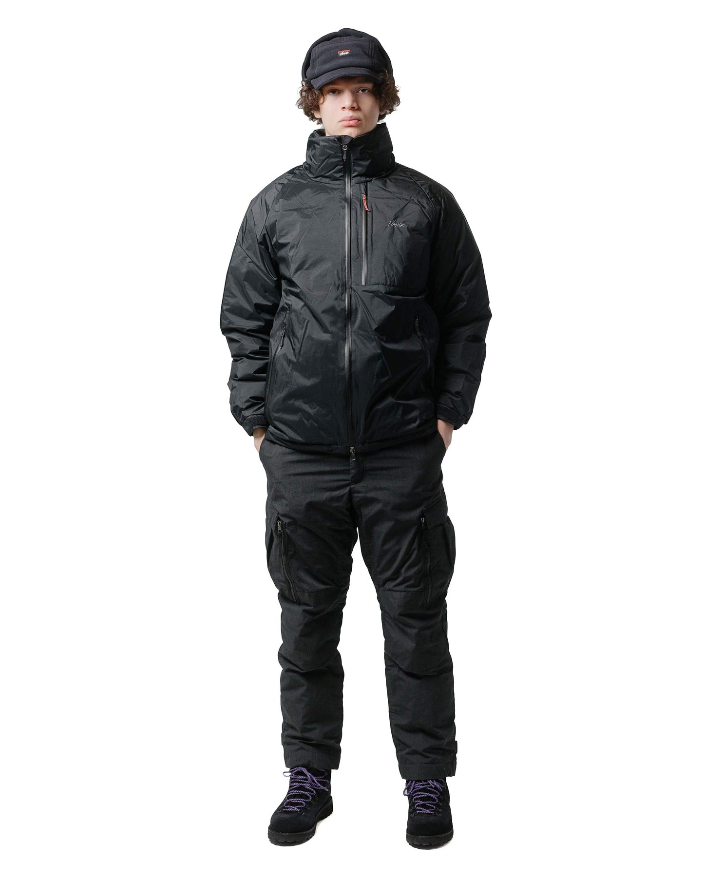 lost & found Nanga Nanga Aurora Tex Stand Collar Down Jacket Black