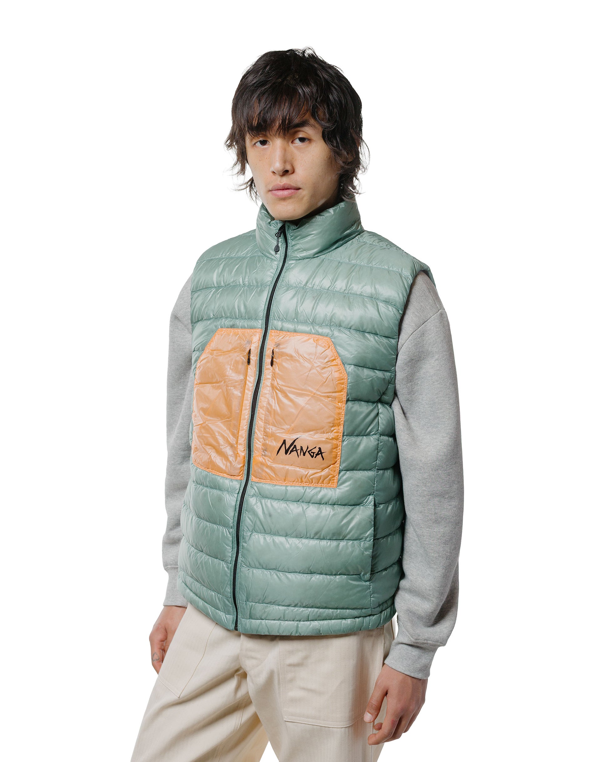 lost & found Nanga Nanga Ultilight Down Vest Packable Aloe Green