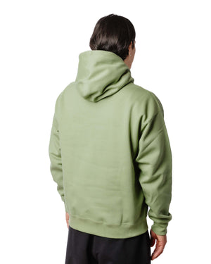 Nike Solo Swoosh Fleece Pullover Hoodie Oil Green Model Back