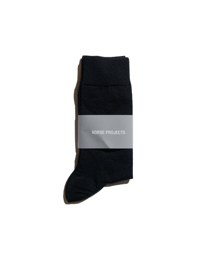 lost & found Norse Projects Norse Projects Bjarki Tech Merino Sock All Black