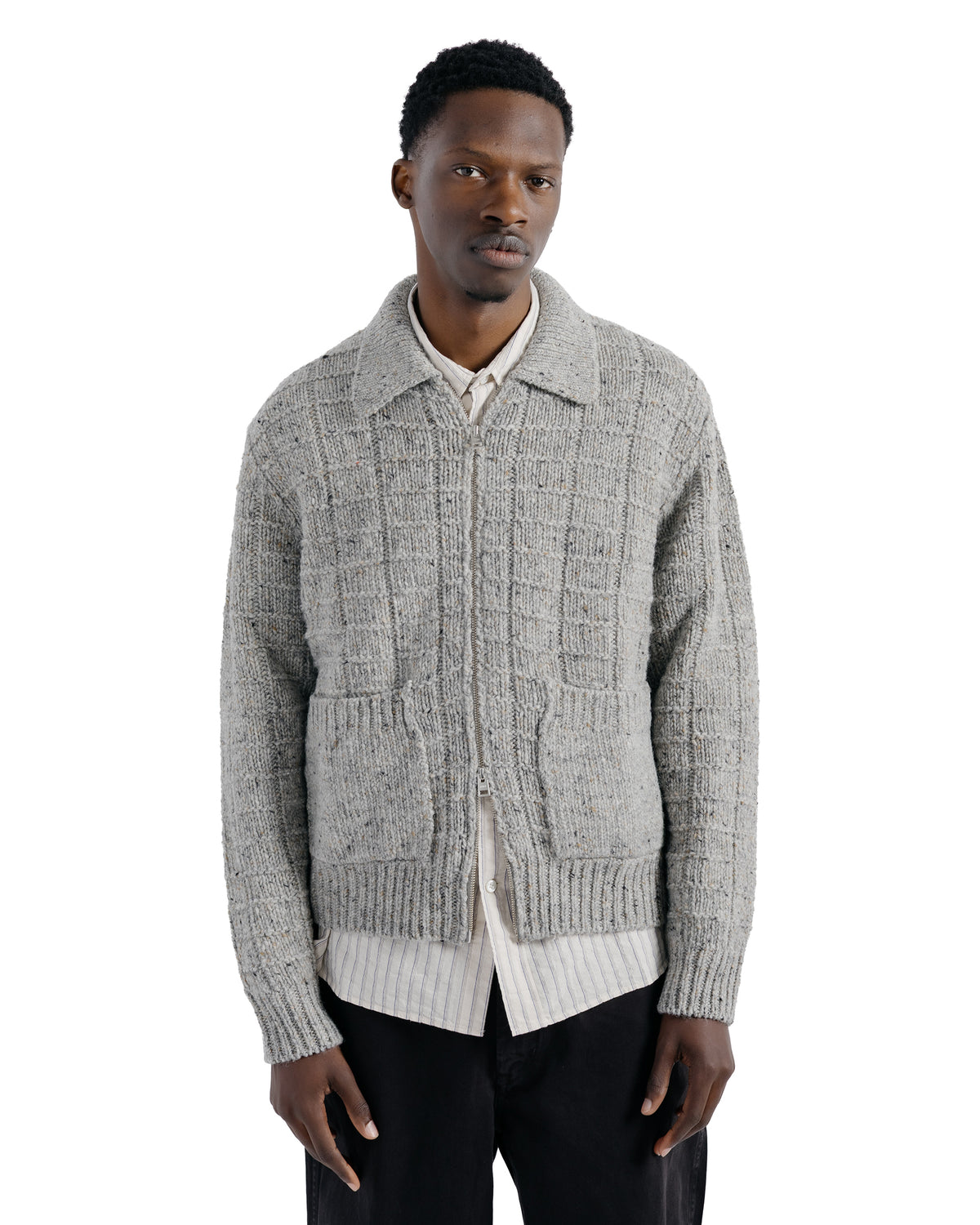 Norse Projects Aldrup Donegal Square Jacket Light Grey Melange