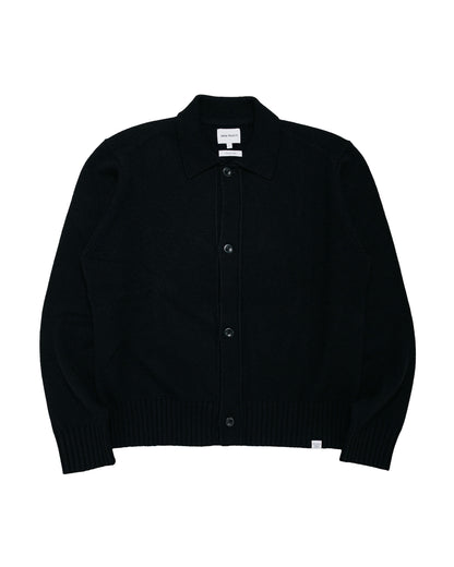 Norse Projects Aldrup Lambswool Cardigan Black