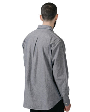 Norse Projects Algot Relaxed Cotton Linen Shirt Dark Navy model back