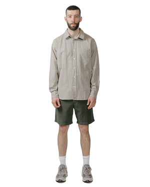 Norse Projects Algot Relaxed Cotton Linen Shirt Ivy Green model full