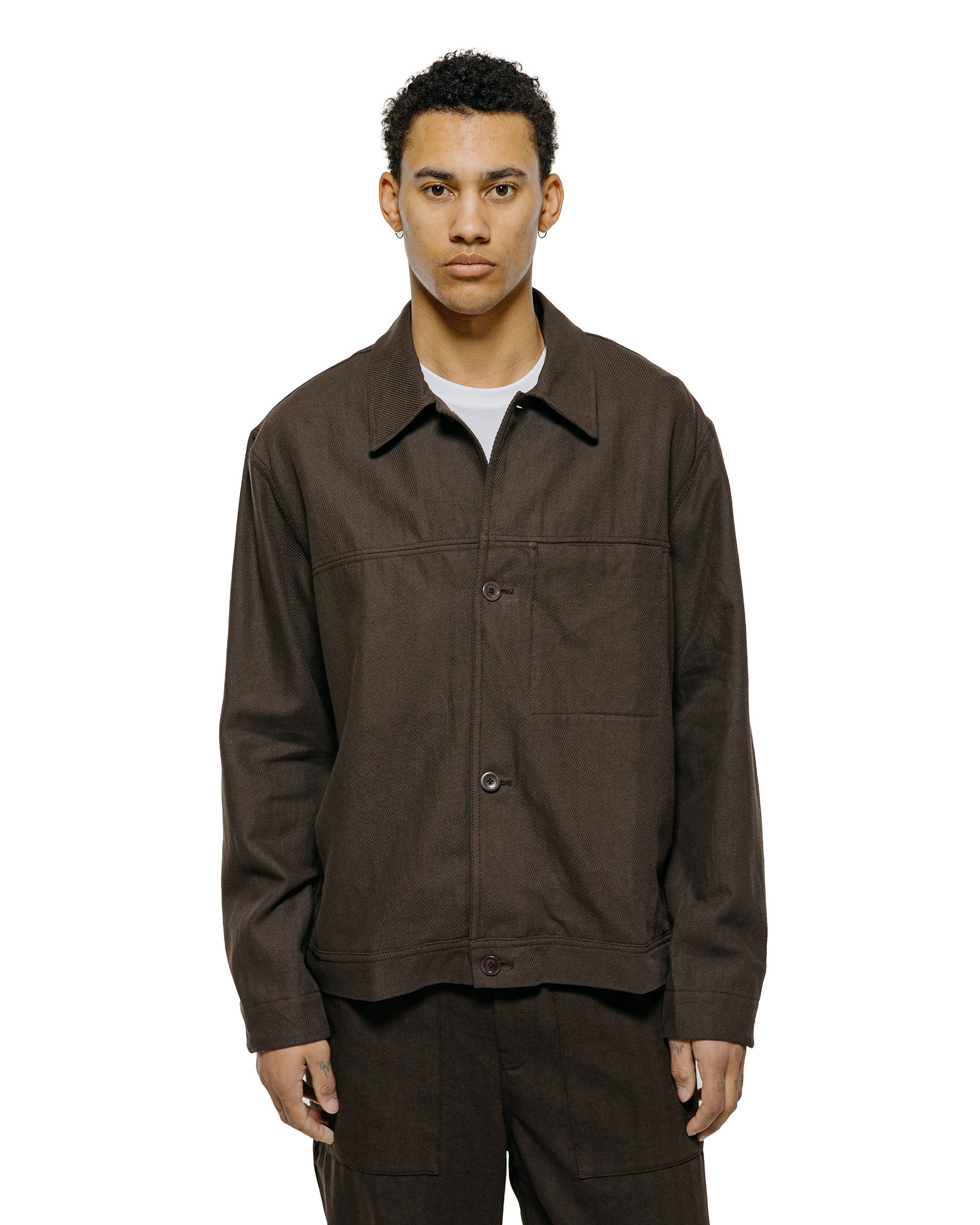 lost & found Norse Projects Norse Projects Arresskov Cotton Linen Twill Overshirt Delicioso Brown