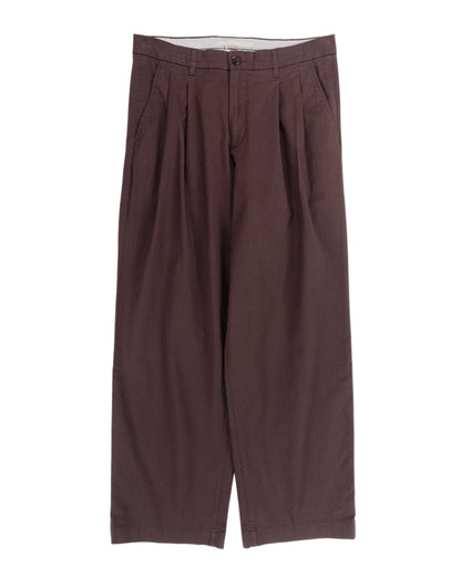 Norse Projects Benn Relaxed Twill Pleated Trouser Seal Brown
