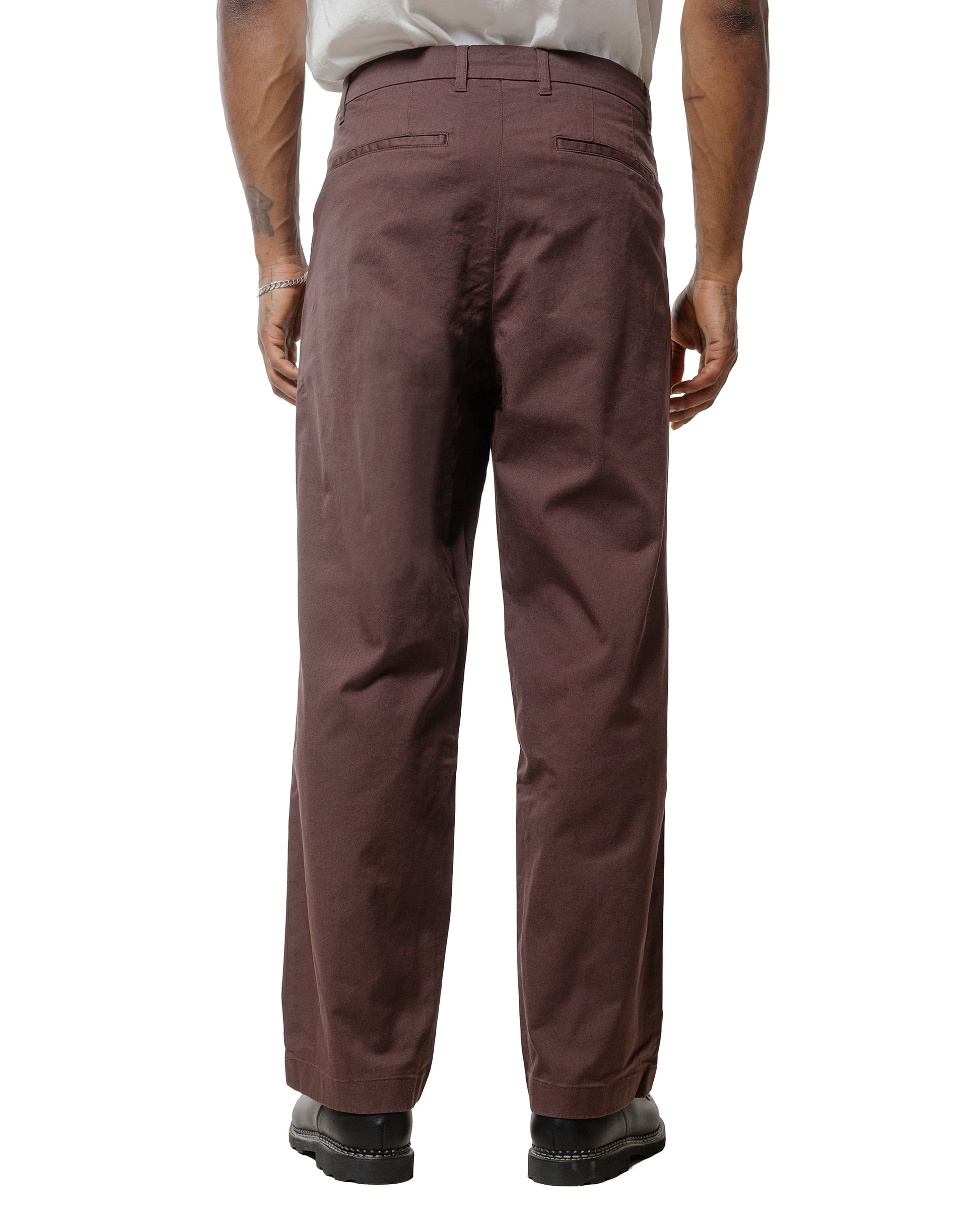 Norse Projects Benn Relaxed Twill Pleated Trouser Seal Brown