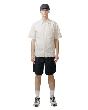 Norse Projects Benn Relaxed Typewriter Pleated Short Dark Navy model full