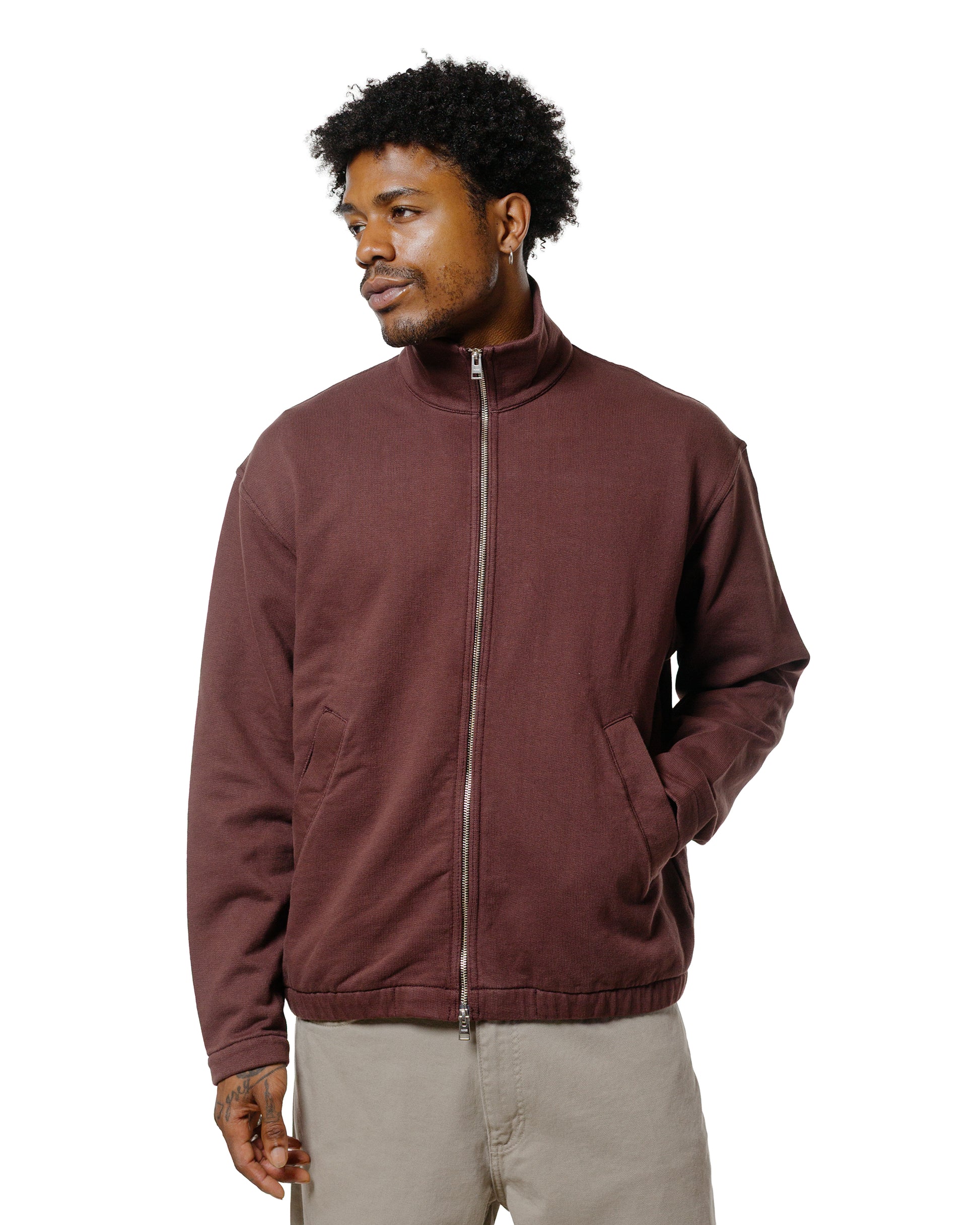 lost & found Norse Projects Norse Projects Bjorn Relaxed Organic Loopback Track Jacket Mahogany