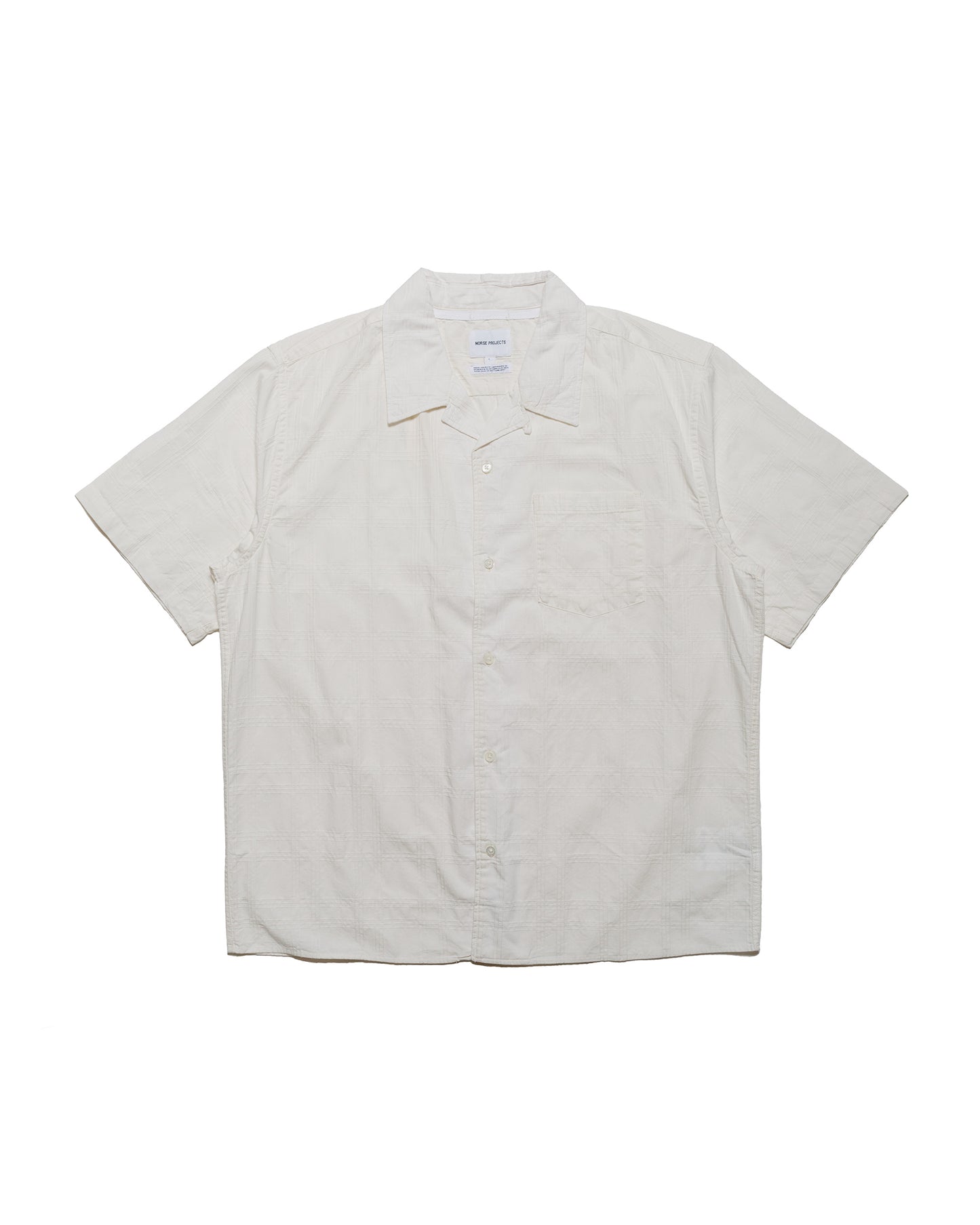 lost & found Norse Projects Norse Projects Carsten Relaxed Dobby Check Shirt Ecru