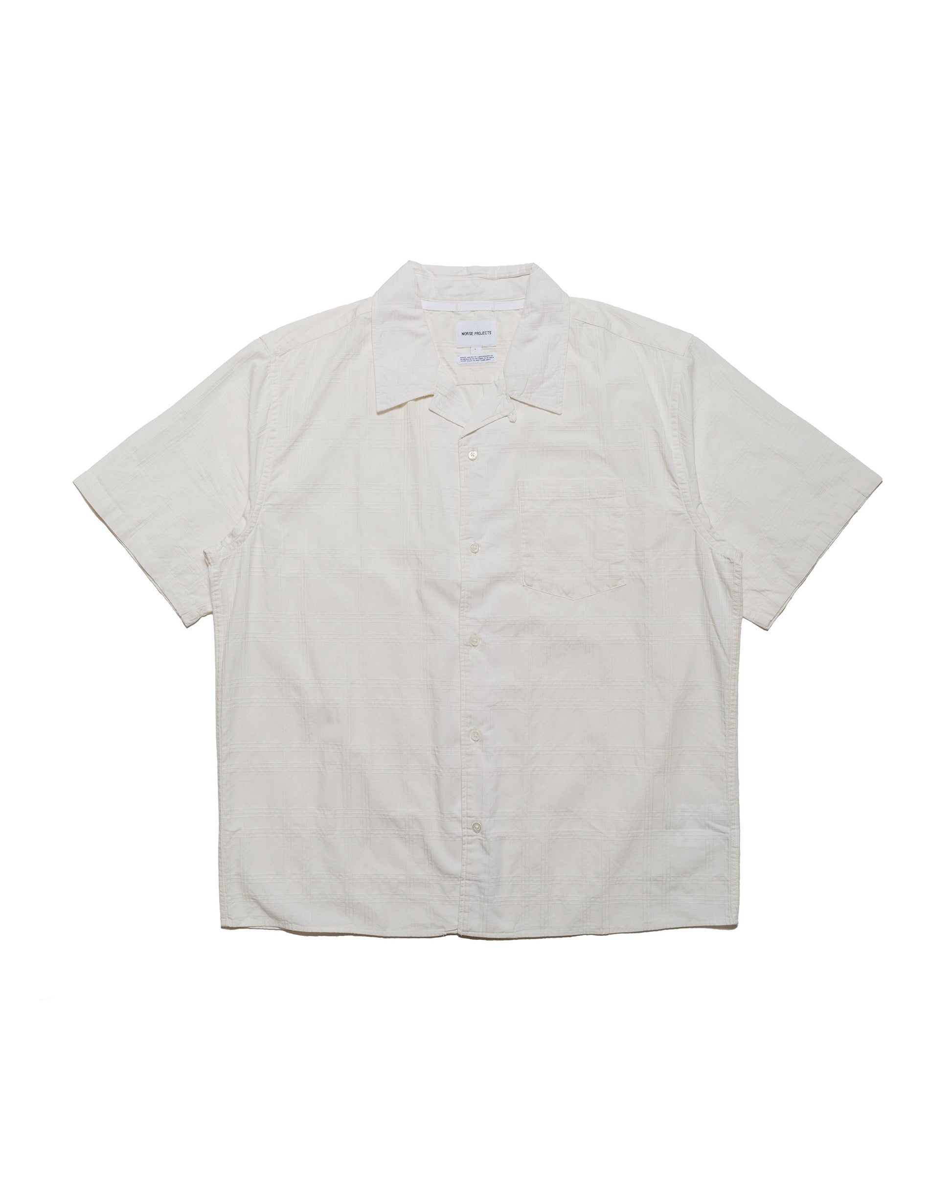 lost & found Norse Projects Norse Projects Carsten Relaxed Dobby Check Shirt Ecru