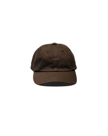 Norse Projects Cotton Wool Twill 6-Panel Cap Delicioso Brown