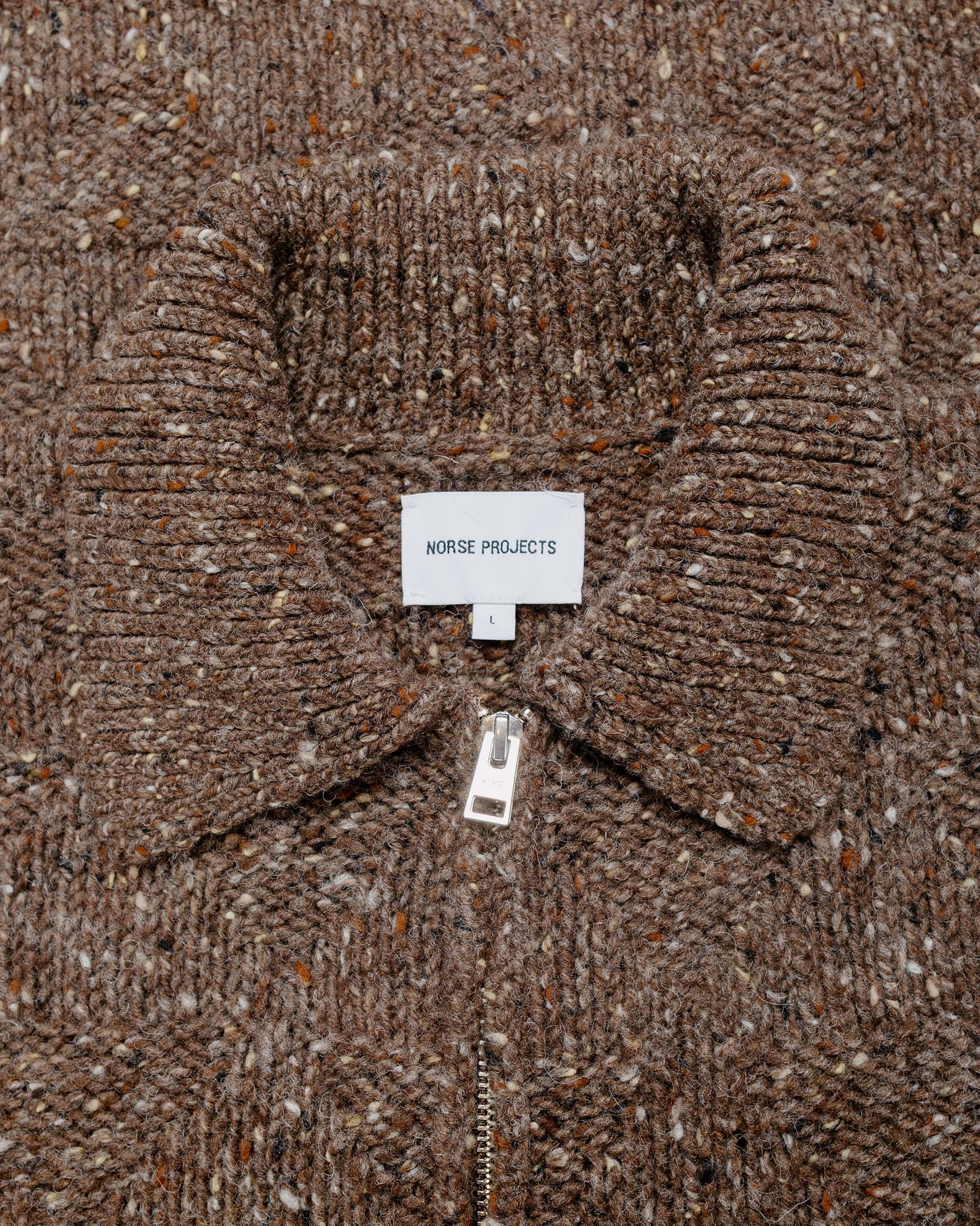 Norse Projects Erik Donegal Diamond Jacket Seal Brown