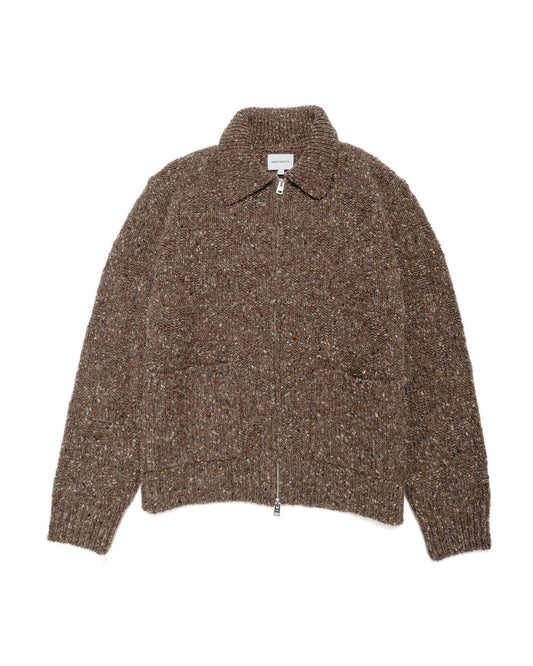 Norse Projects Erik Donegal Diamond Jacket Seal Brown