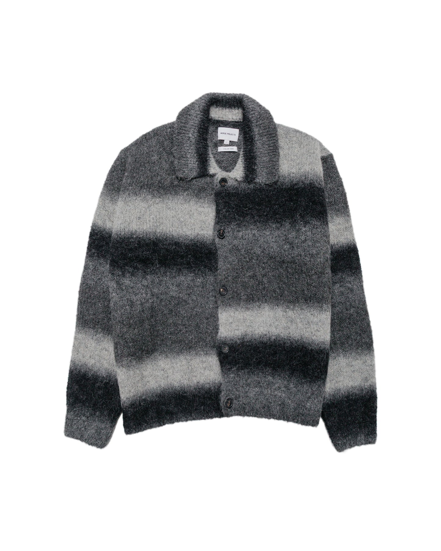 Norse Projects Erik Gradient Alpaca Wool Jacket Charcoal Melange