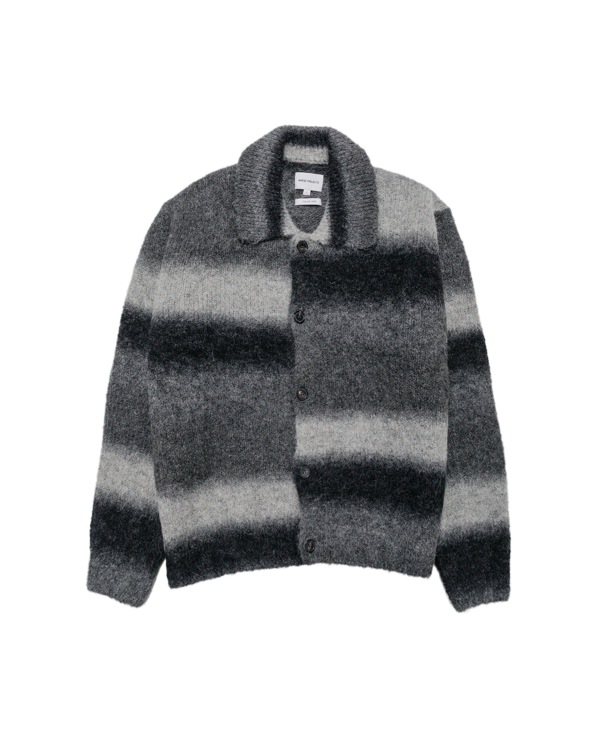 Norse Projects Erik Gradient Alpaca Wool Jacket Charcoal Melange