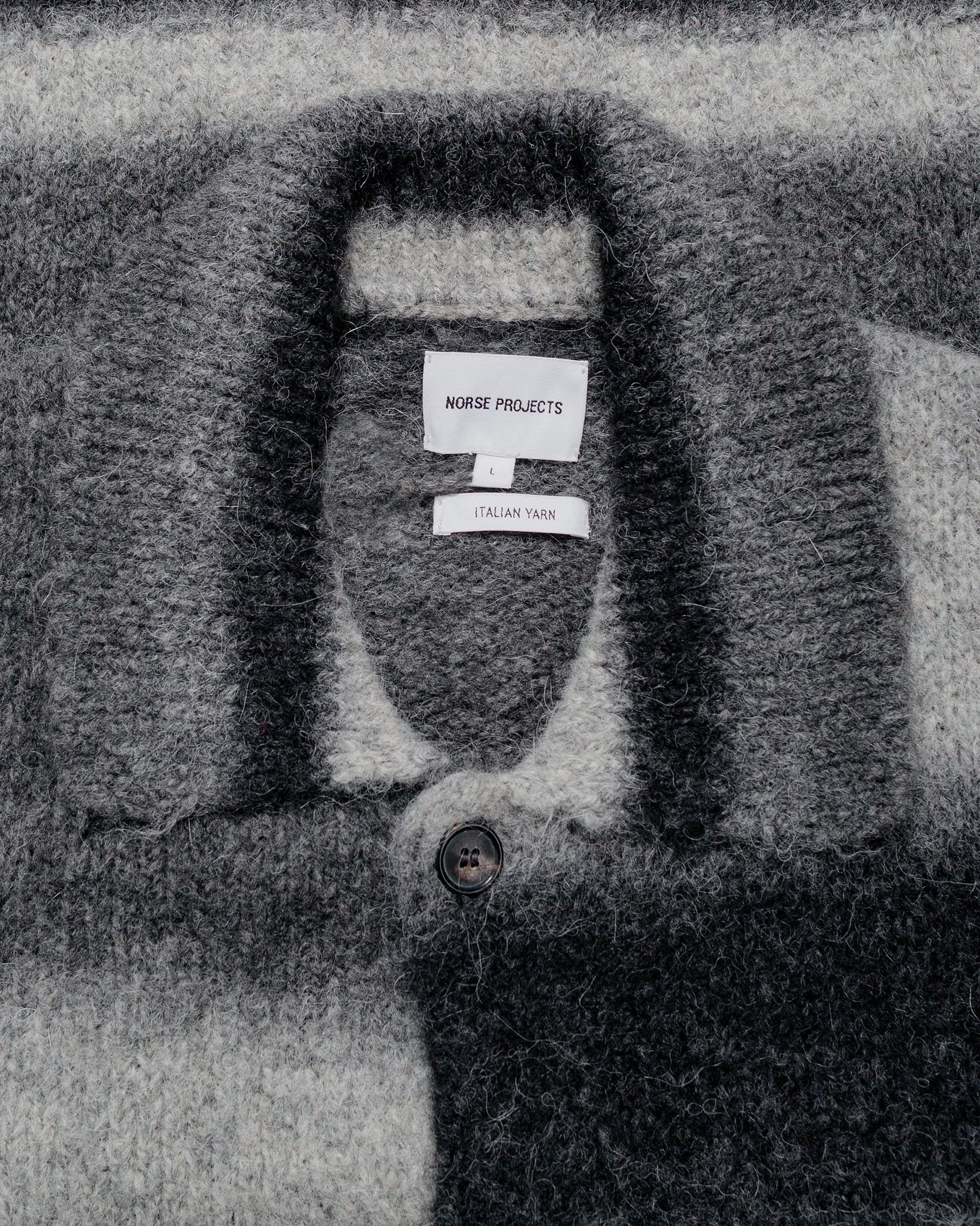 Norse Projects Erik Gradient Alpaca Wool Jacket Charcoal Melange