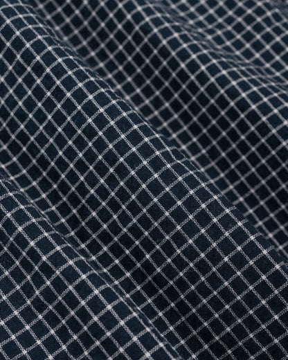lost & found Norse Projects Norse Projects Espevik Check Oversized Shirt Dark Navy
