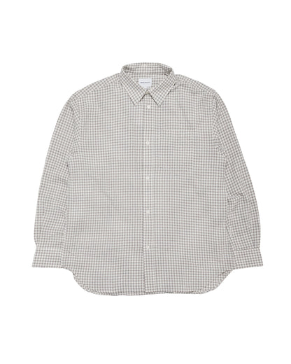 Norse Projects Espevik Oversized Check Shirt Natural Ecru