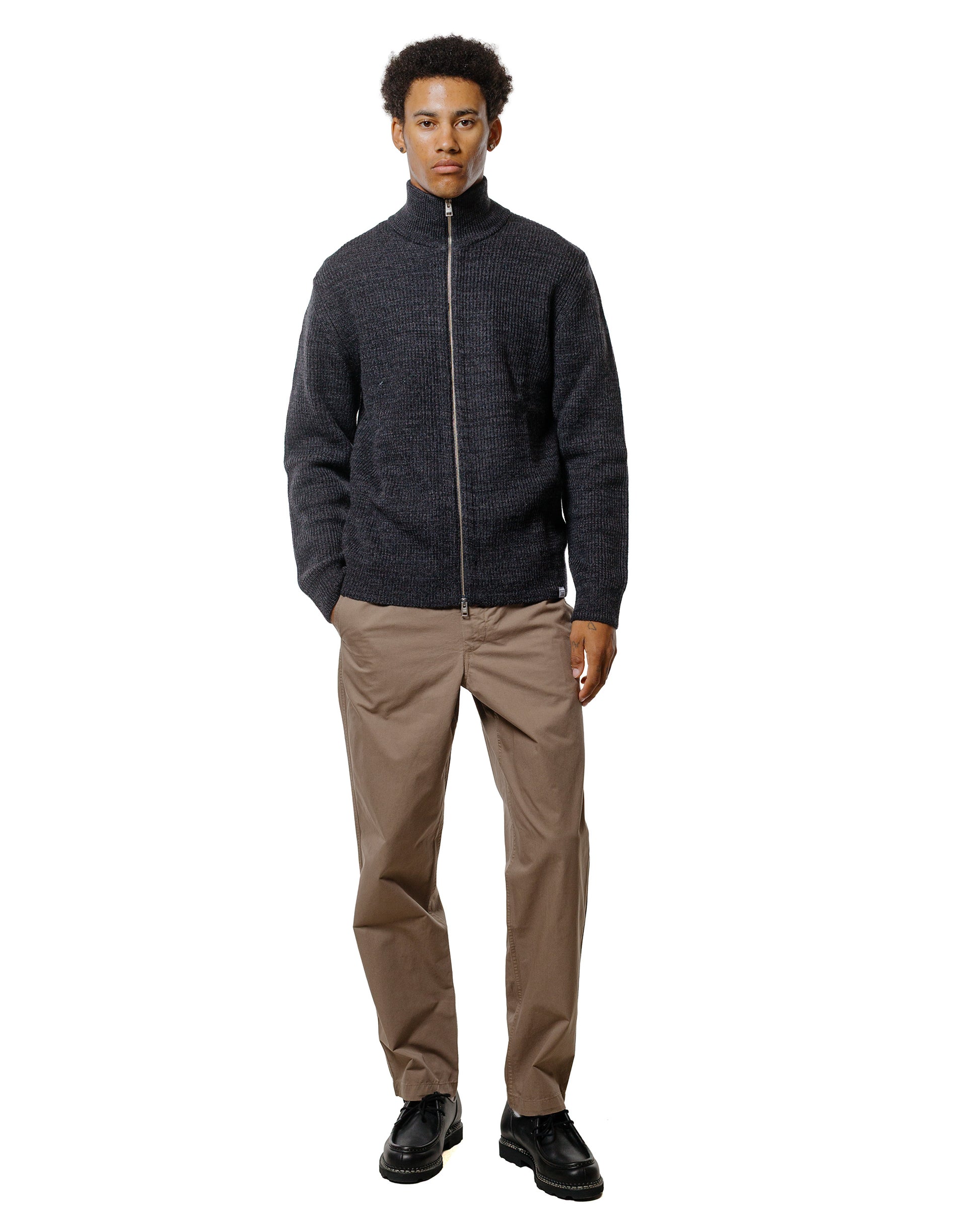 Norse Projects Ezra Regular Mineral Dyed Fine Twill Trousers Walnut