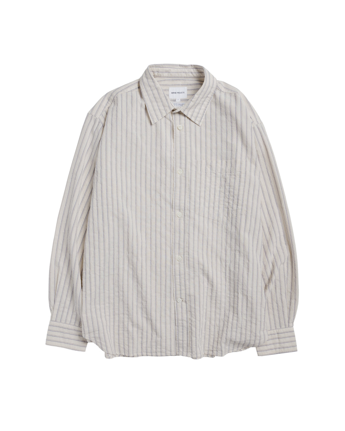 Norse Projects Falster Stripe Oversized Shirt Natural Ecru