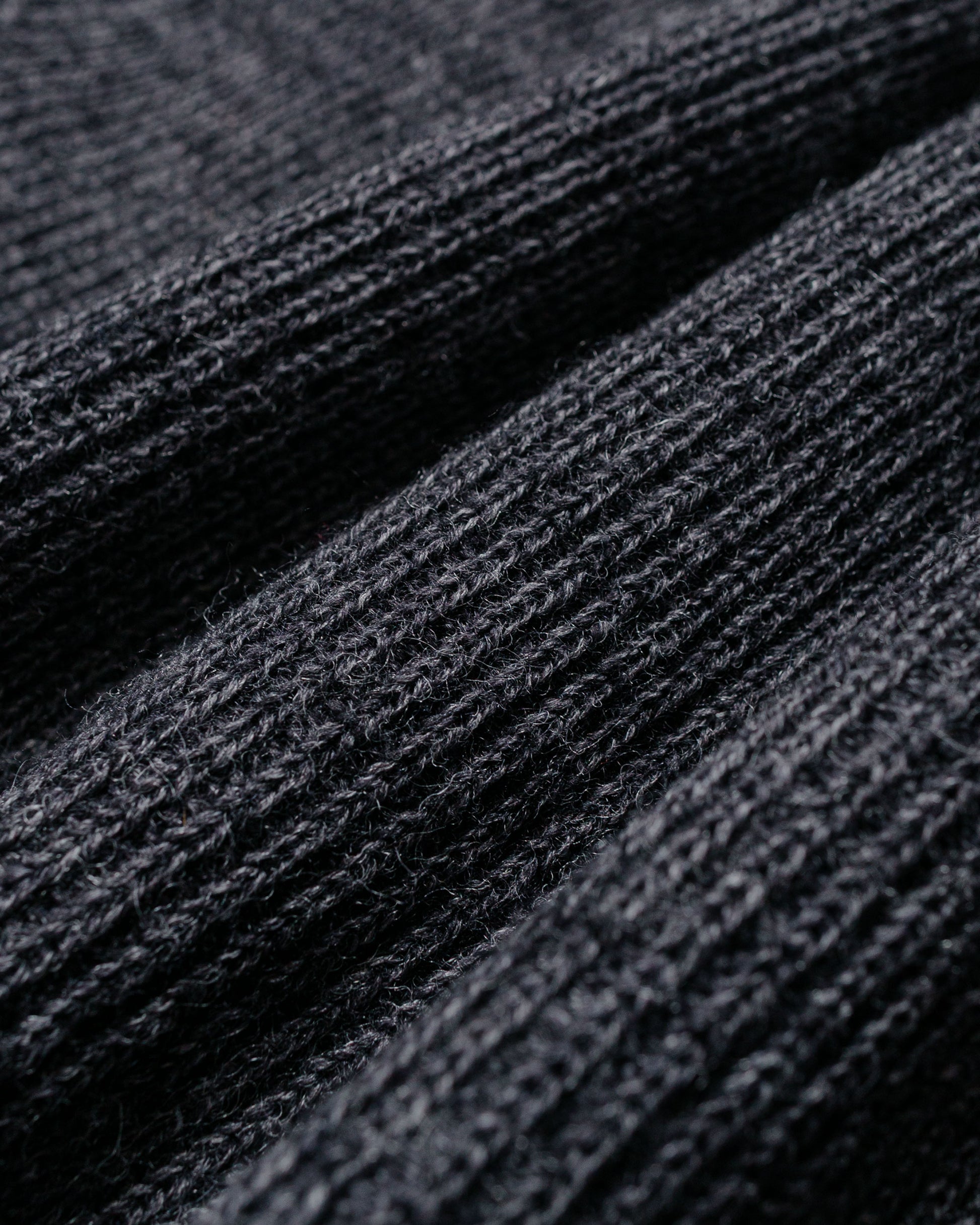 Norse Projects Hagen Wool Cotton Rib Full Zip Jacket Dark Grey Melange