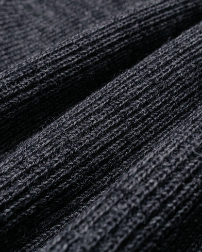 Norse Projects Hagen Wool Cotton Rib Full Zip Jacket Dark Grey Melange