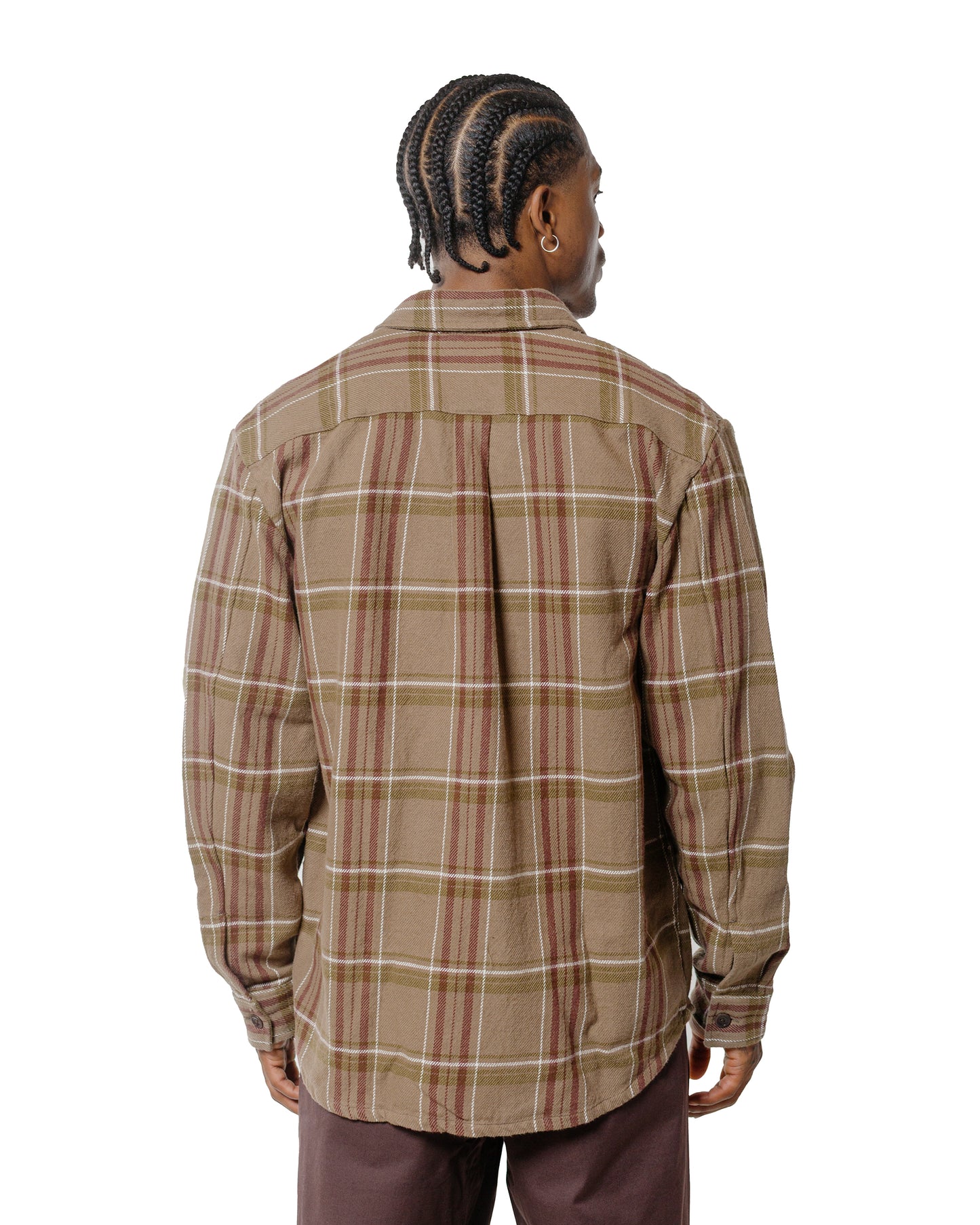 Norse Projects Hjalmer Heavy Twill Check Overshirt Walnut
