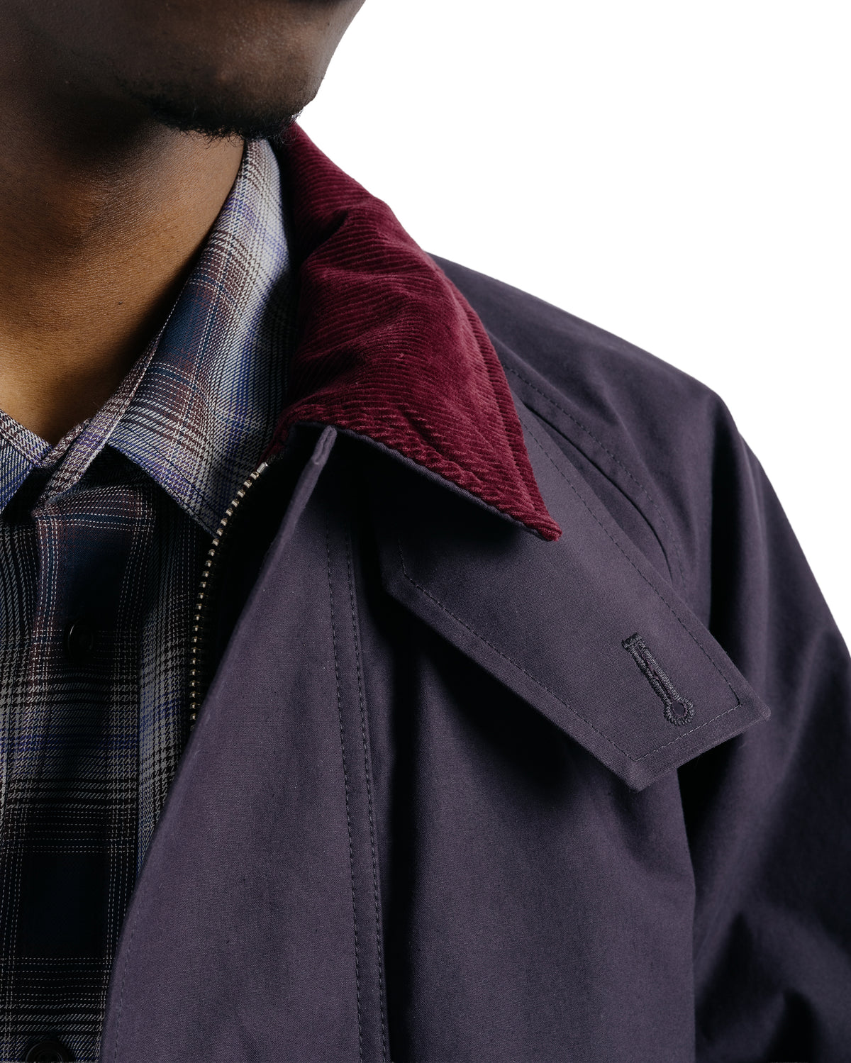 Norse Projects Holmen Wax Raglan Insulated Jacket Darkest Purple