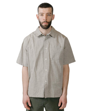 Norse Projects Ivan Relaxed Cotton Linen SS Shirt Ivy Green model front