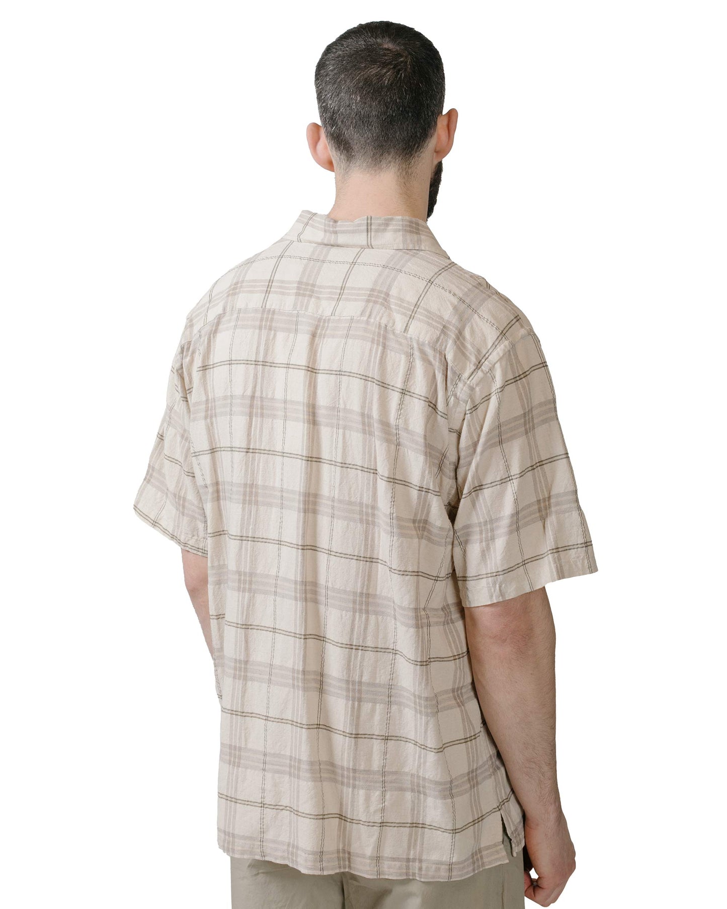 lost & found Norse Projects Norse Projects Ivan Relaxed Textured Check SS Shirt Oatmeal