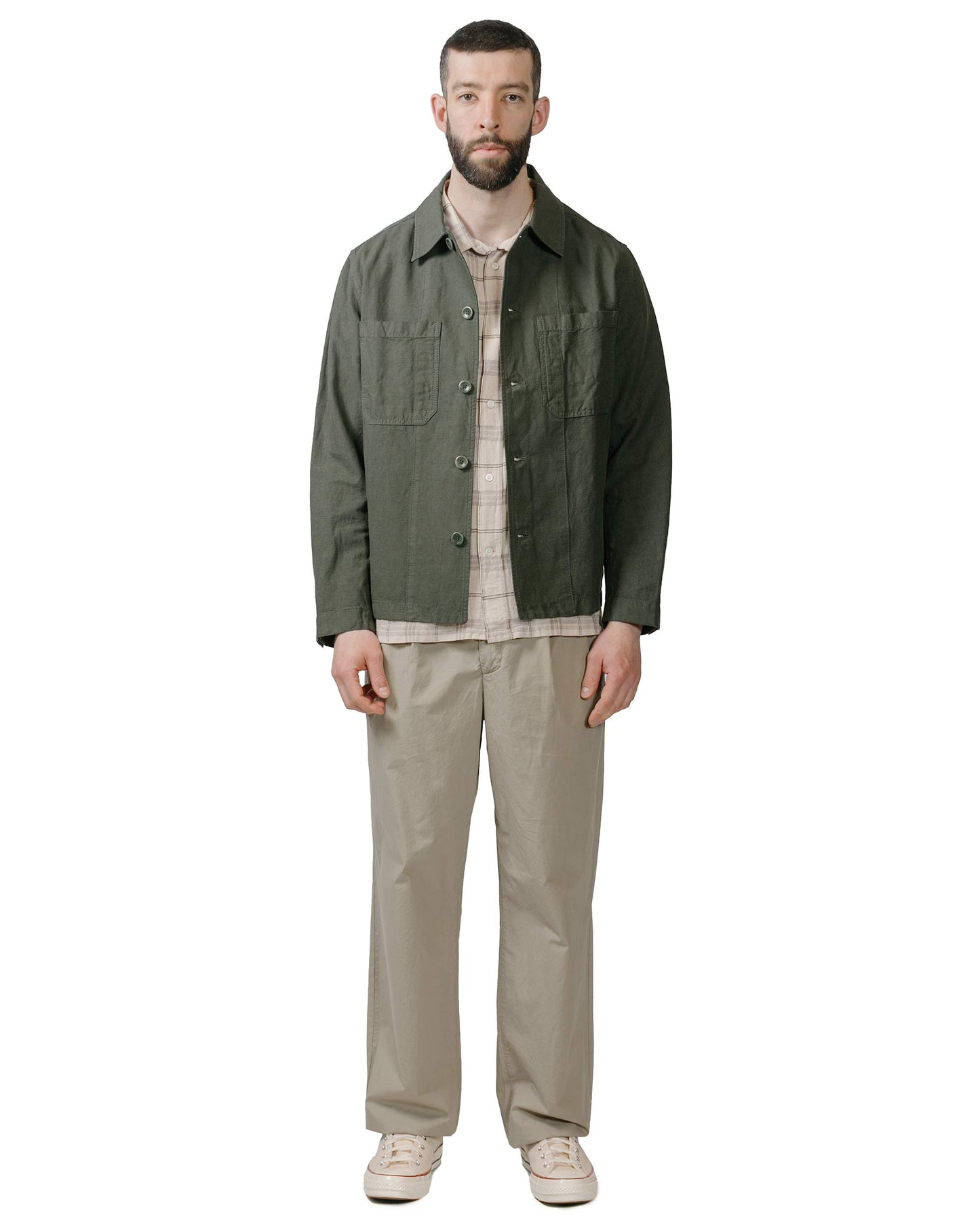 lost & found Norse Projects Norse Projects Ivan Relaxed Textured Check SS Shirt Oatmeal