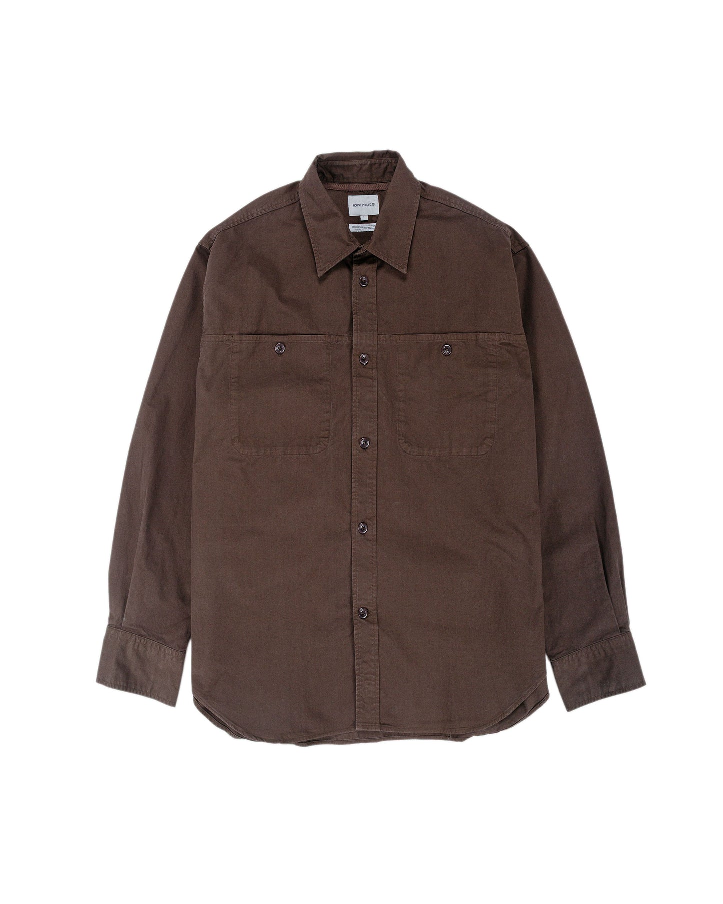 Norse Projects Julius Mineral Dyed Overshirt Shirt Espresso