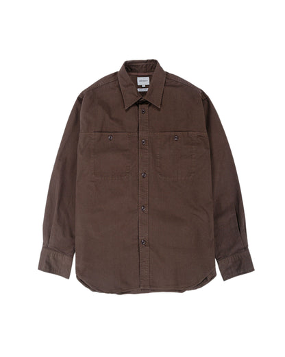 Norse Projects Julius Mineral Dyed Overshirt Shirt Espresso