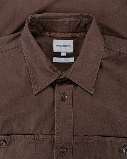 Norse Projects Julius Mineral Dyed Overshirt Shirt Espresso