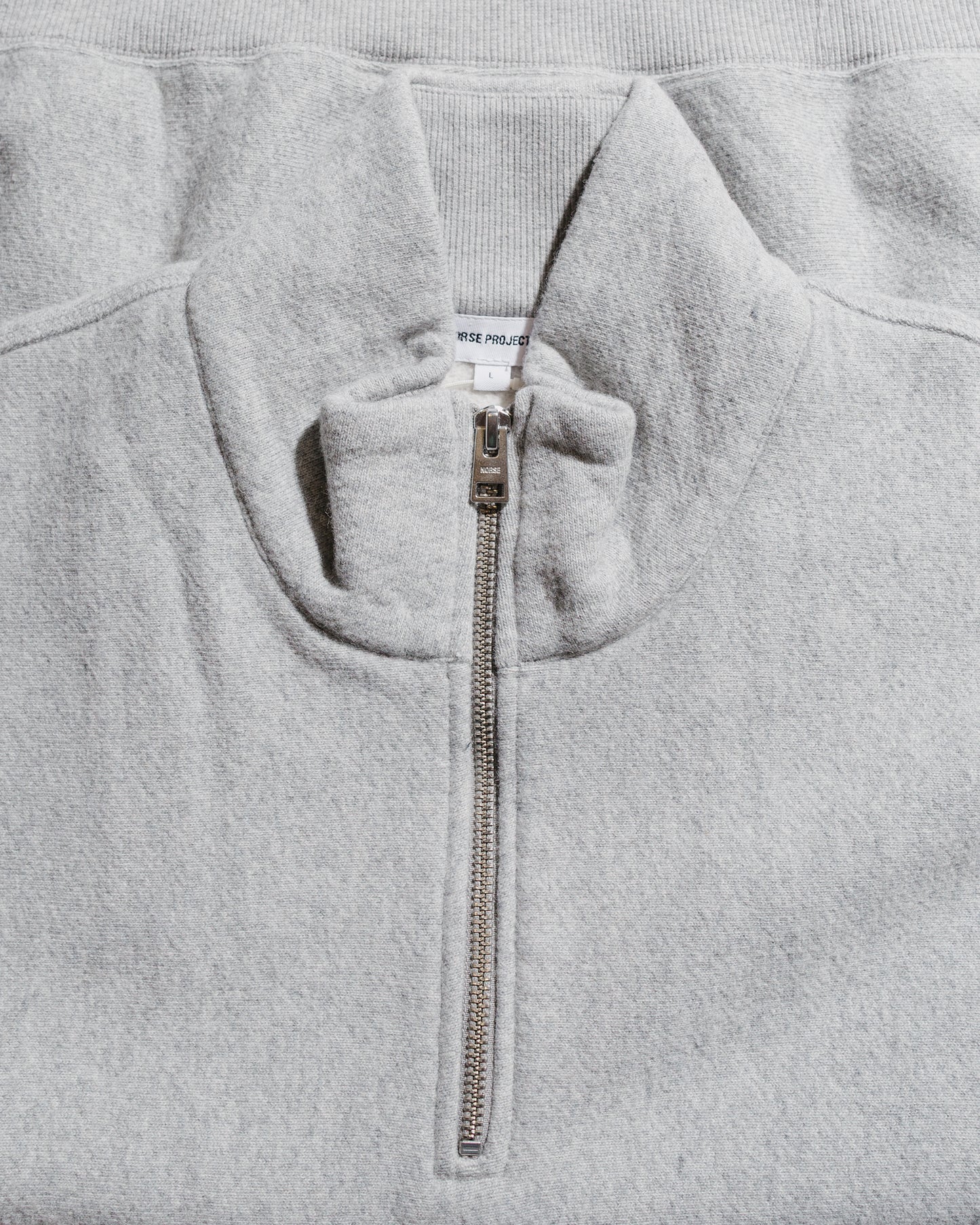 lost & found Norse Projects Norse Projects Ketel Relaxed Cotton Wool Half Zip Sweatshirt Grey Melange