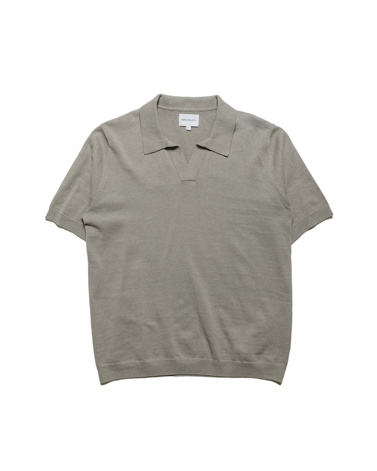 Norse Projects Leif Cotton Linen Polo Clay