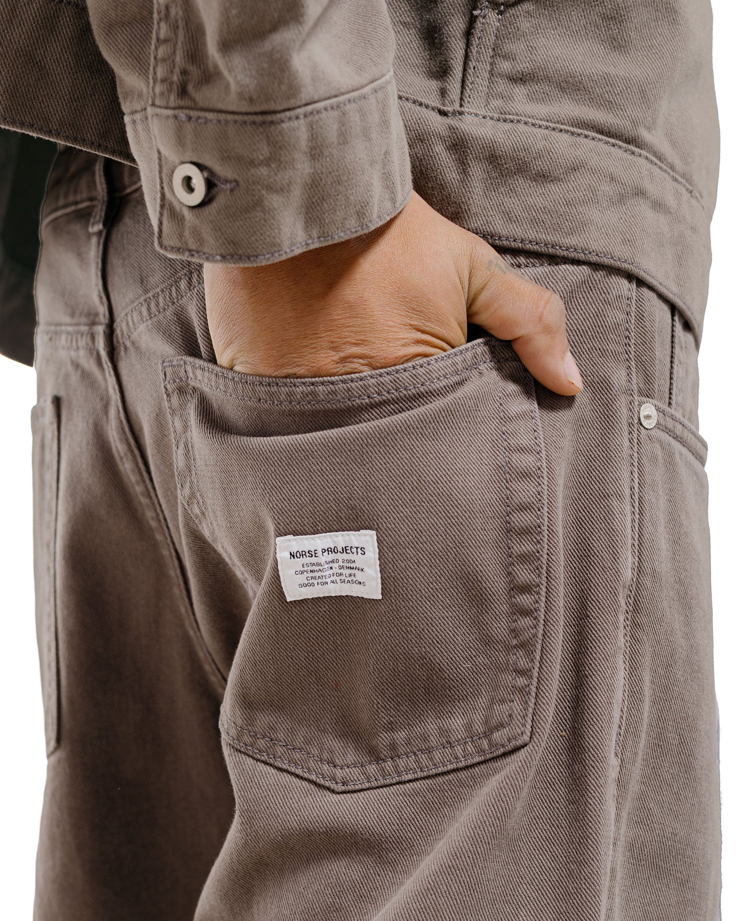 Norse Projects Lost & Found Korshavn Relaxed 5 Pocket Magnet Grey