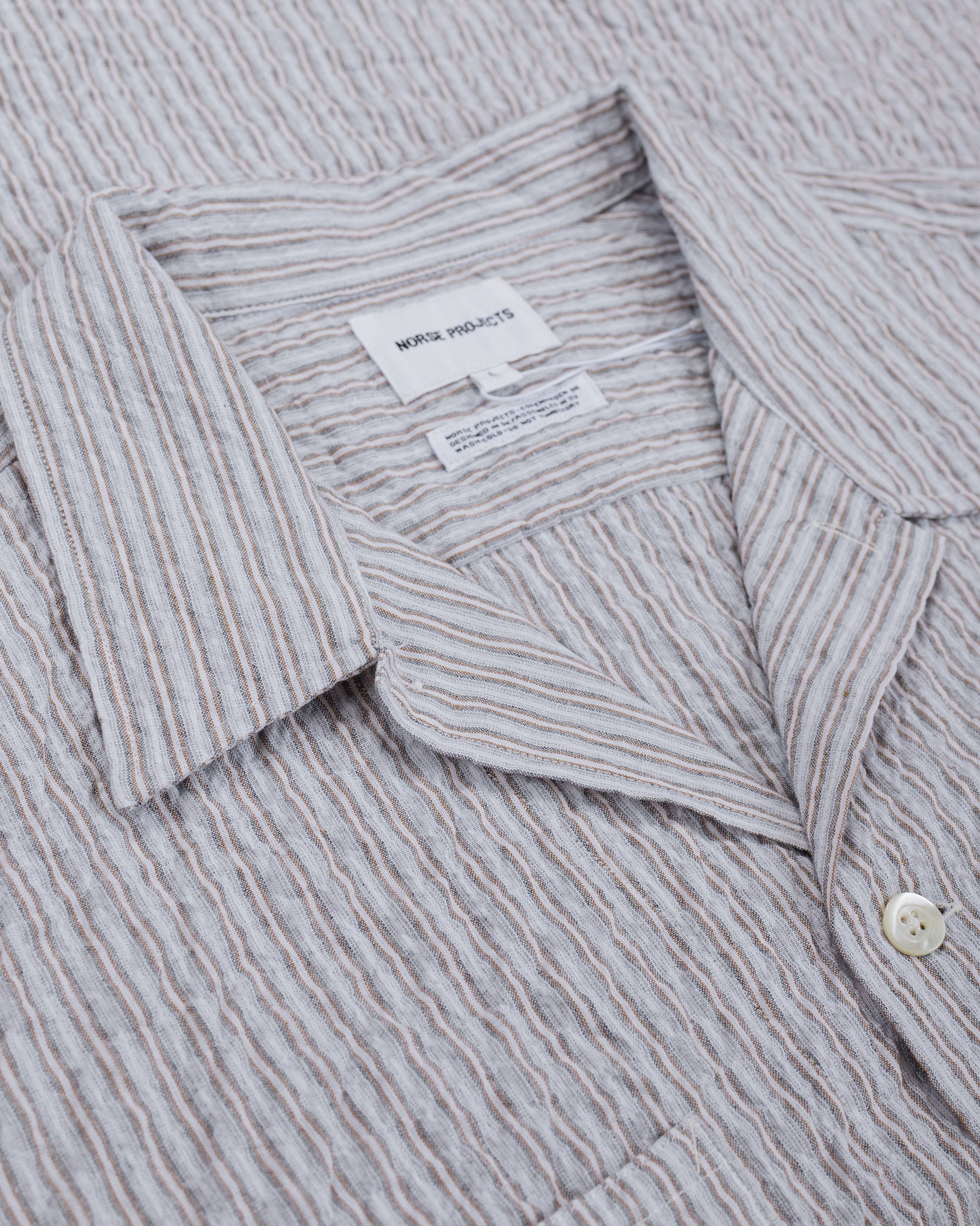 lost & found Norse Projects Norse Projects Mols Striped SS Camp Shirt Multi Color Stripe