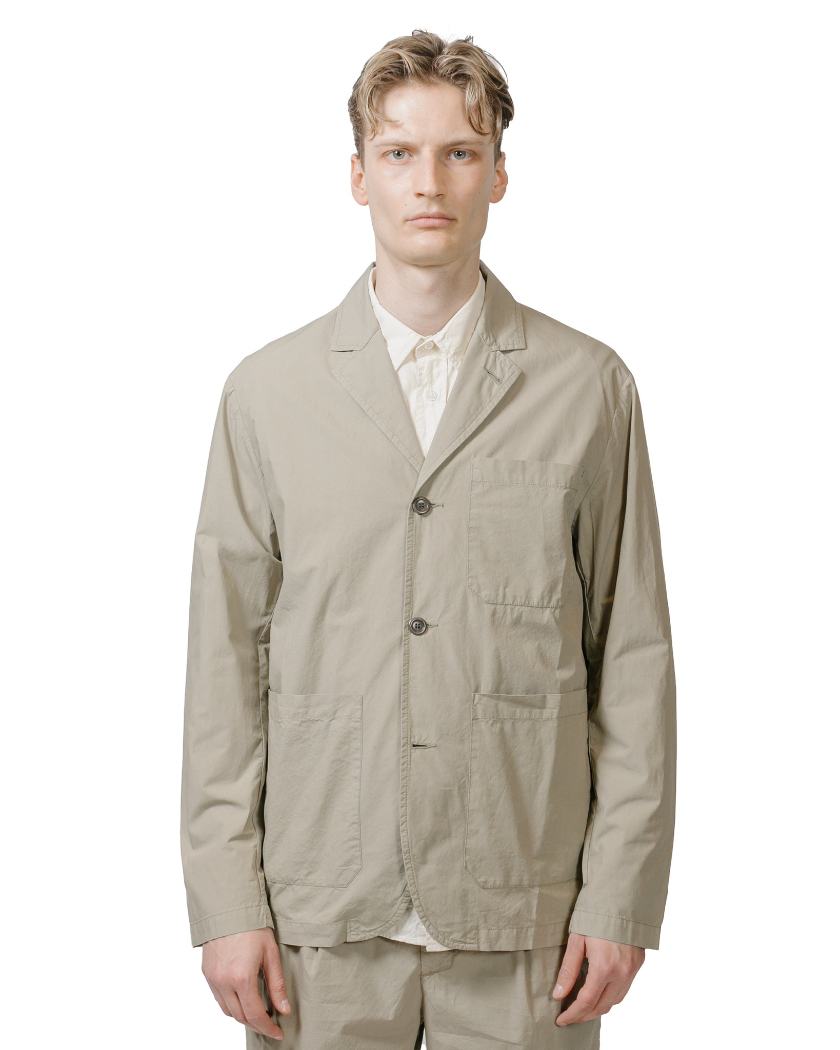 Norse Projects Nilas Typewriter Work Jacket Clay model front