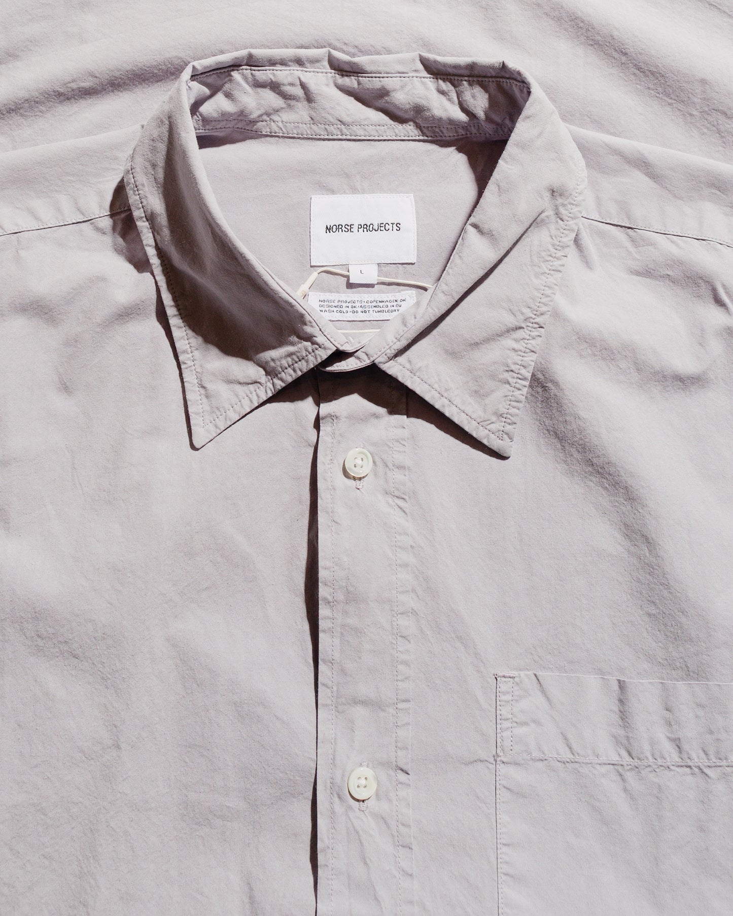 lost & found Norse Projects Norse Projects Ole Cotton Tencel Shirt Crocus Purple